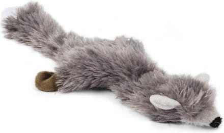 Beeztees Flatino Vos - Hondenspeelgoed - Grijs - 30x13x2,5 cm