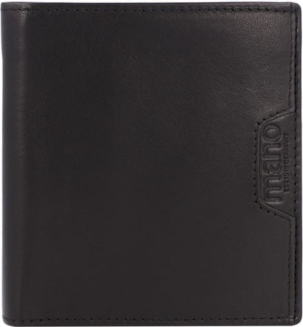 mano Leren Portemonnee Don Marco Coin Wallet Small Black Zwart