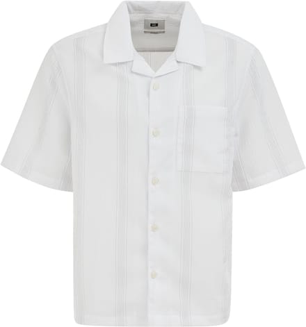 WE Fashion Heren relaxed fit seersucker overhemd