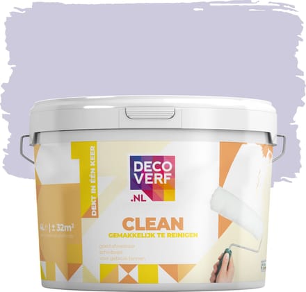 Decoverf clean muurverf zachtlila, 4L