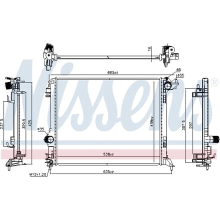 Radiator, motorkoeling NISSENS 606472