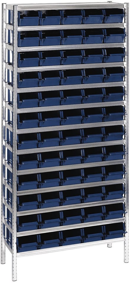 Raaco Rek met 60x bak 5-600 galva-bl 60-31