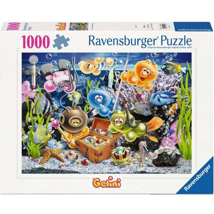Ravensburger puzzel Gelini onderwater plezier 1000 stukjes cartoon.