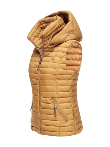 Navahoo Dames Gewatteerde Bodywarmer Shadaa – Lichte Weste met Afneembare Capuchon
