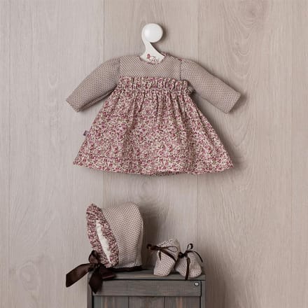 Asi poppenkleding jurk Martina multicolor voor babypoppen