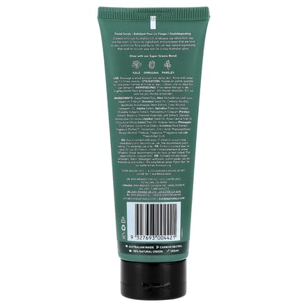 Super Green, Detoxifying Facial Scrub, Normal to Dry Skin Type, 125 Ml (4.23 Fl Oz) gray