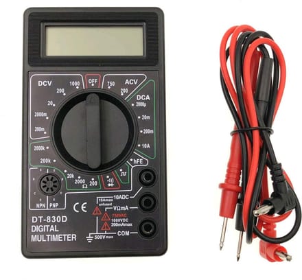 Digitale Multimeter met LCD Scherm - Voltmeter & Ampèremeter voor AC/DC Metingen