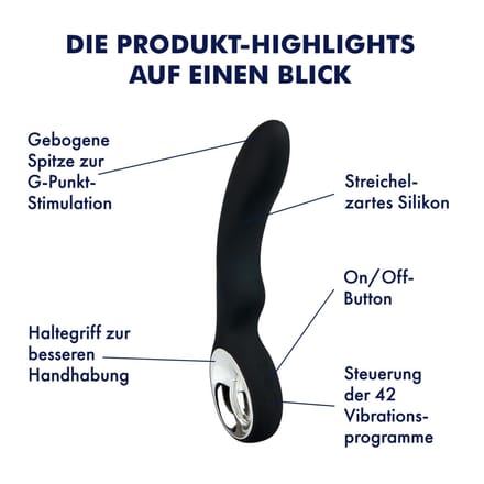 Deluxe G-Punkt-vibrator, 25 cm