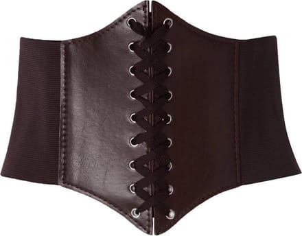Brede Korset Taille Riem | Bruin | Elastische Dames Riem