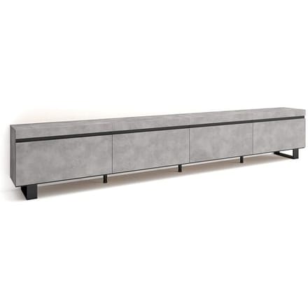 Skraut Home TV-Meubel, Lowboard, 320x35x57cm, Groot formaat TV, Industrieel design, Cement