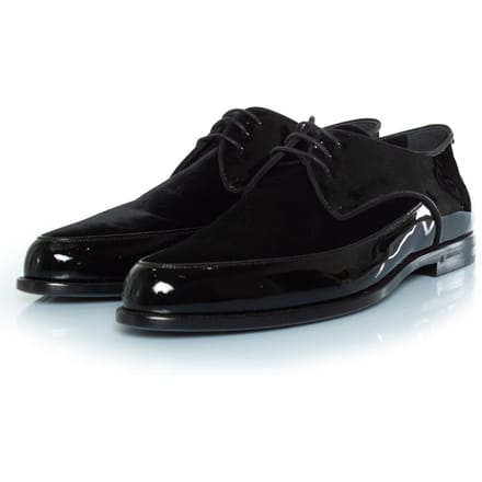 Saint Laurent Patent en suède veterschoen
