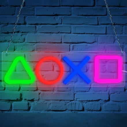 Neon Lamp - Game Controller Buttons - USB of Batterijen - Neon Verlichting - Neon Led Lamp - Neon Wandlamp - Mancave