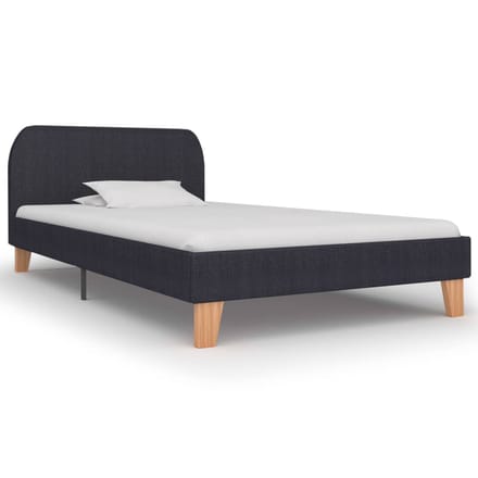 vidaXL - Bedframe - stof - donkergrijs - 90x200 - cm