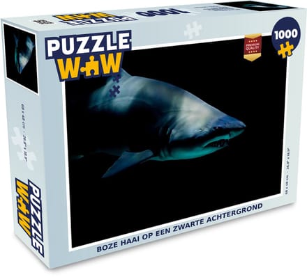 Puzzel Haai - Macro - Water - Legpuzzel - Puzzel 1000 stukjes volwassenen