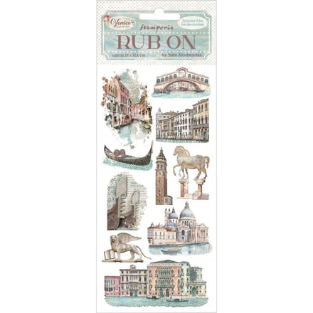 Stamperia - Venice City of Art Rub-On 4x8,5 Inch Monuments (DFLRB170)