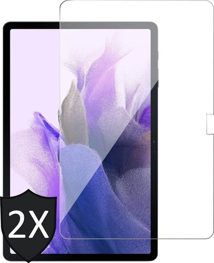Screenprotector geschikt voor Samsung Galaxy Tab S7 Plus - Screen Protector Glas - 2 Stuks