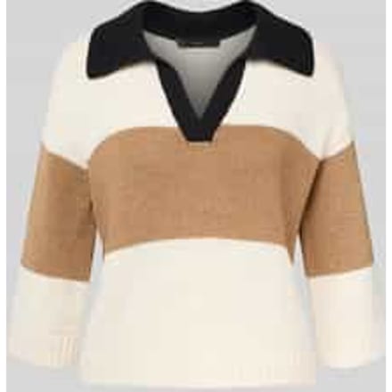 Gebreide pullover met V-hals