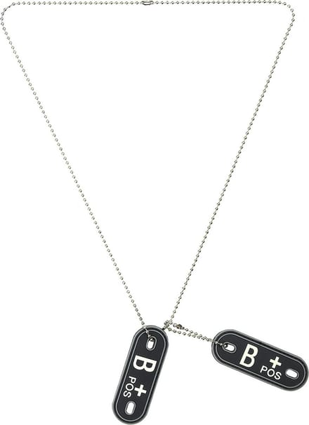 101inc Dog tag PVC Bloedgroep B+ positief