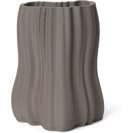 Ferm Living Moire vaas - anthrazit - Hoogte 20 cm