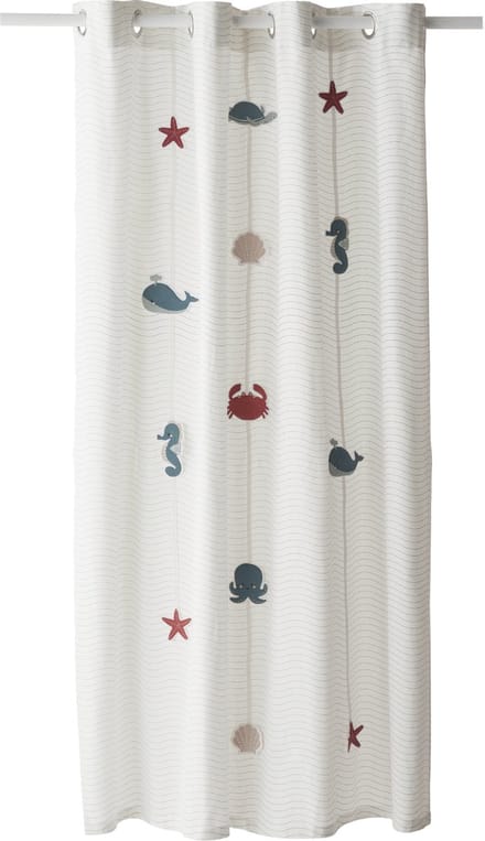 Vertbaudet Under the Ocean eyelet gordijnslinger met zeedieren