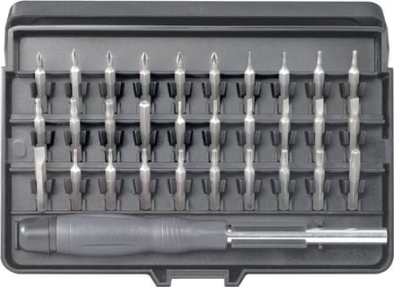 TOOLCRAFT 820935 Bitset 31-delig Plat, Kruiskop Phillips, Kruiskop Pozidriv, Inbus, T-profiel