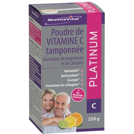 Mannavital Vitamine C Platinum Gebufferd 250 Poeder