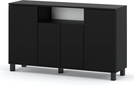 Meubel Square - Dressoir CORSO - Mat Zwart - 140cm - Kast