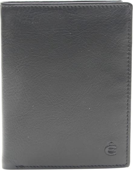 Esquire Leren Portemonnee Slim Wallet High Black Zwart