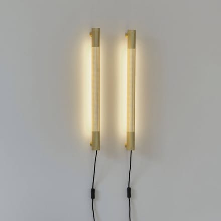 GEJST wandlamp Radent Stekker, messing, hoogte 70 cm, G13 LED