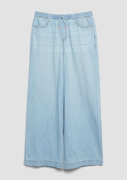 s.Oliver - female - Jeans WIDE LEG / Regular Fit / Hoog model / Wijde pijpen / Elastische tailleband