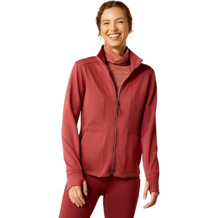 Dames paardrijsport sweatshirt met volledige rits Ariat Zaphus