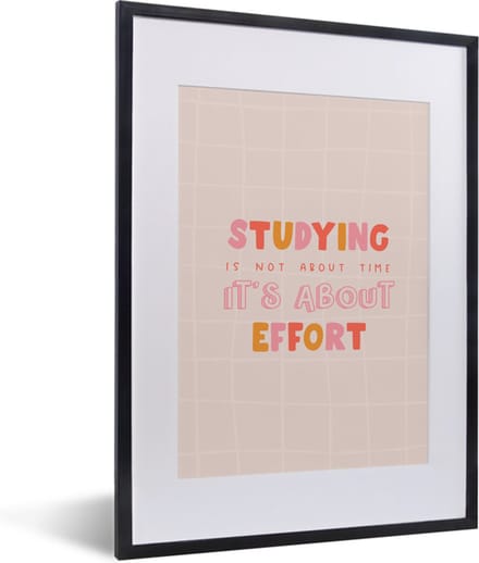 Fotolijst incl. Poster - Studeren - Tijd - Student - Studeren - Onderwijs - 30x40 cm - Posterlijst