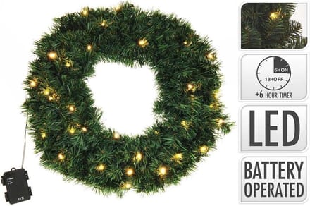 Krans 50cm 200 takjes met led