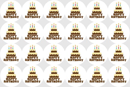 Sluitsticker happy birthday - Verjaardagsstickers