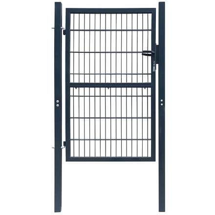 vidaXL - 2D - Poort - (Enkel) - Antracietgrijs - 100x120 - cm