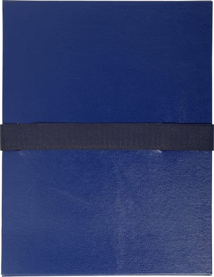 Exacompta 10x Map uitrekbare rug en klep in Balacron - 24x32 cm - Donkerblauw - 626E
