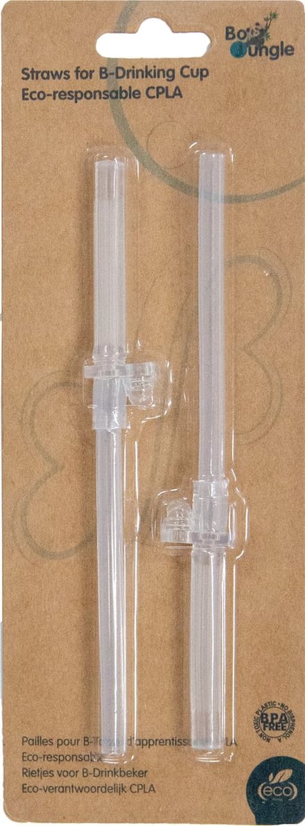 Bo Jungle - Rietjes voor CPLA Drinkbeker peuter - 2 stuks - Straw for Drinking Cup CPLA