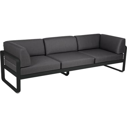 Fermob BELLEVIE club sofa 3 zits - 42 drop mat - A3 grafietgrijs