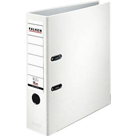 Falken PP color ordner, A4, rugbreedte 80 mm, 20 stuks, wit