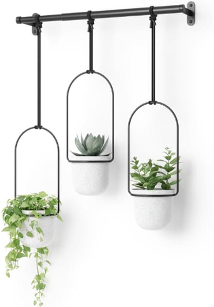 Umbra Triflora hangende bloempotten, Wit