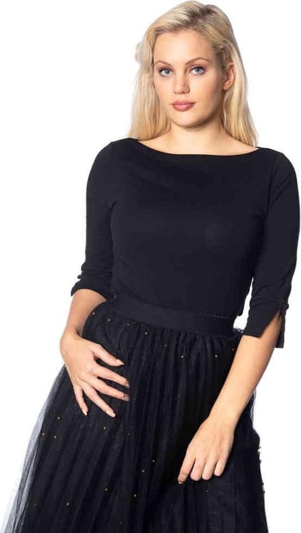 Dancing Days - OONAGH BASIC Longsleeve top - L - Zwart