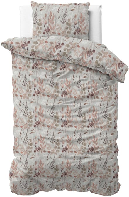 Sleeptime Dekbedovertrek Serta - Eenpersoons - 140x220 cm - Inclusief 1 Kussensloop 60x70 cm - Grijs