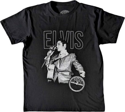 Elvis Presley - Elvis Live Portrait Heren T-shirt - S - Zwart