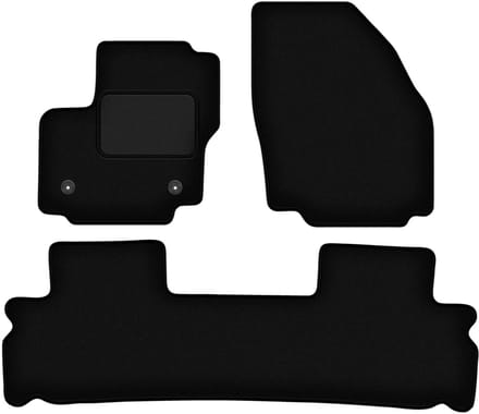 Zwarte veloursmatten voor: Ford S-MAX MK1 minivan (2012-2015)