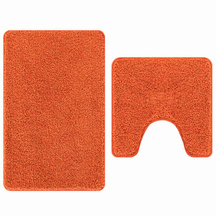 vidaXL - Antislip - Badmat - Set - 2 - st - Oranje - 50 - x - 50 - cm - PP