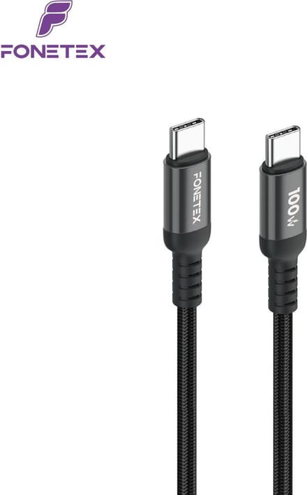 FoneTex FT-C04 USB-C naar USB-C 100W Data & Oplaadkabel