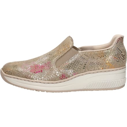 Rieker Instappers beige Synthetisch - Dames - Maat 36