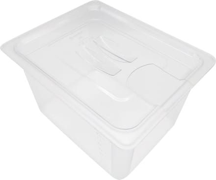 Ziva 12 liter sous-vide waterbak reservoir + deksel met uitsparing | polycarbonaat | onbreekbaar | transparant