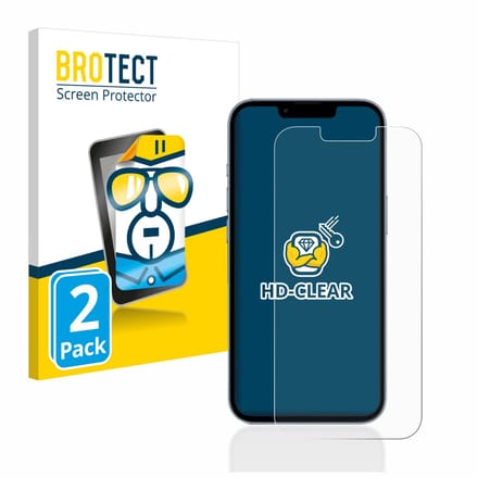 BROTECT - Screenprotector voor Apple iPhone 13 Pro - Folie Beschermfolie transparant 2 Stuks