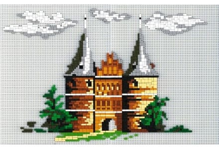Stickit Lübecker Holstentor, ca. 1.750 delig